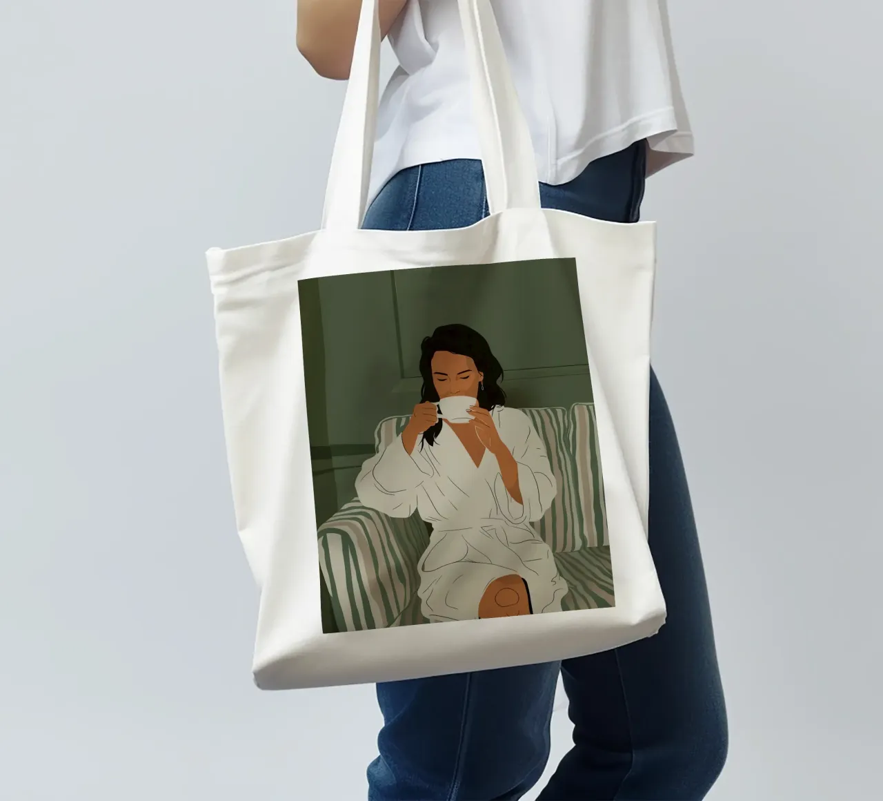 Morning Tea Ritual tote bag by Obs Canvas