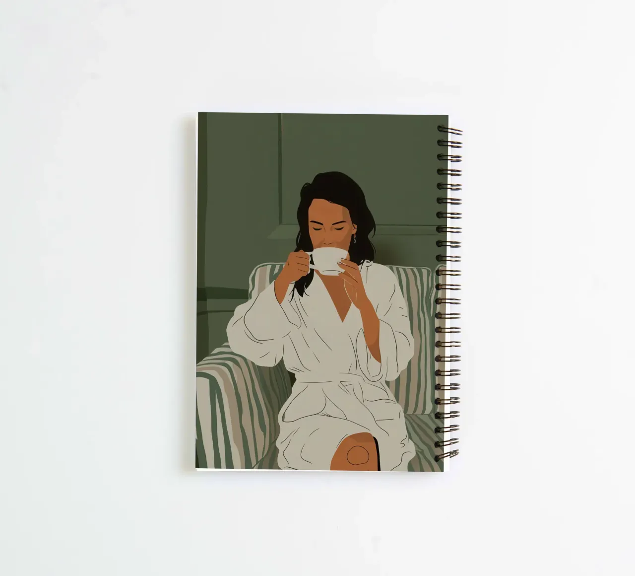 Morning Tea Ritual spiral notebook by Obs Canvas