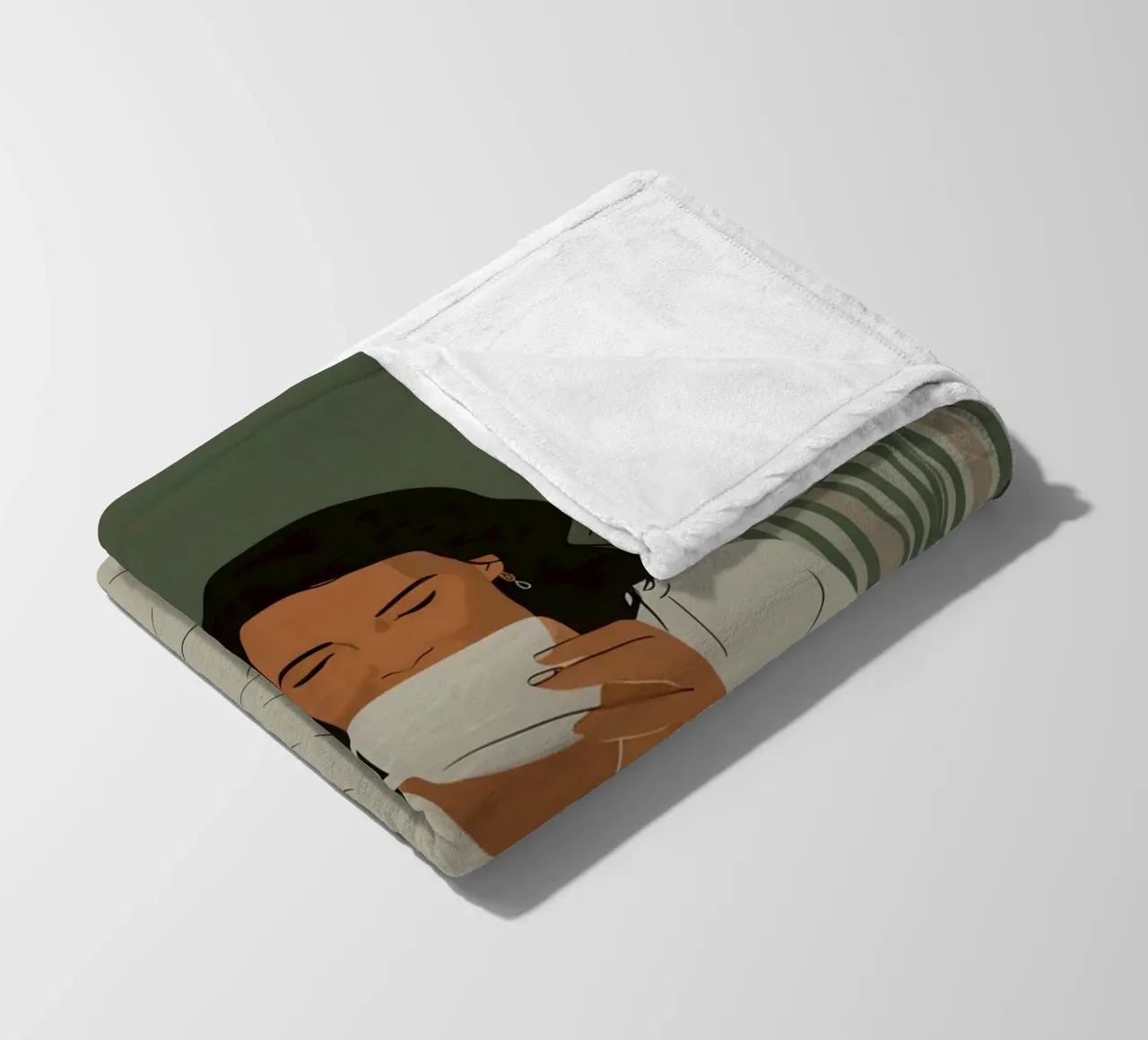 Morning Tea Ritual fleece blanket by Obs Canvas