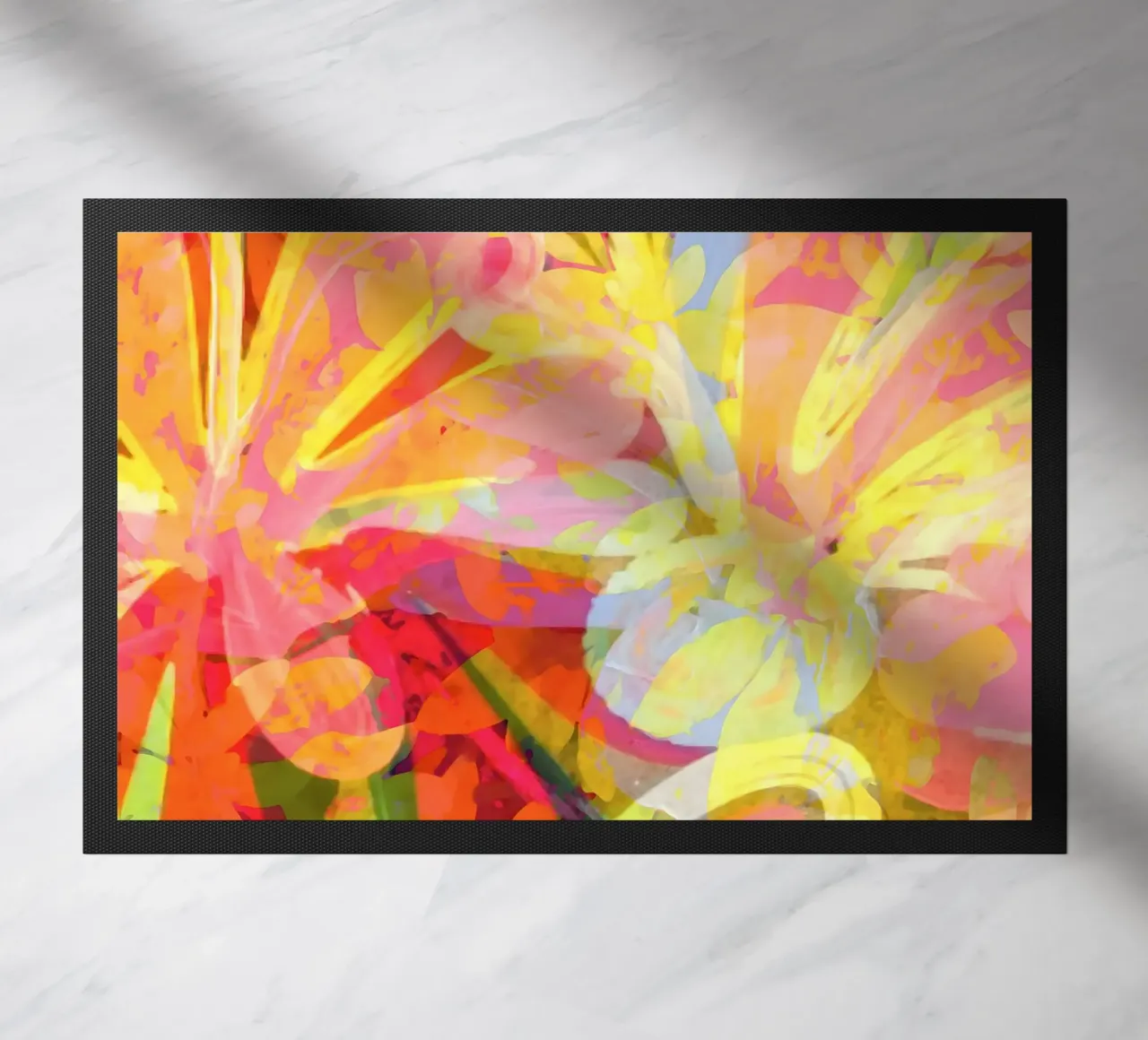 Butter & Pink Rust Bloom doormat by 83oranges