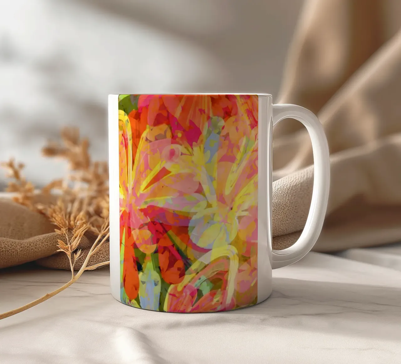 Burro e fiore di ruggine rosa tazza in ceramica da 83oranges