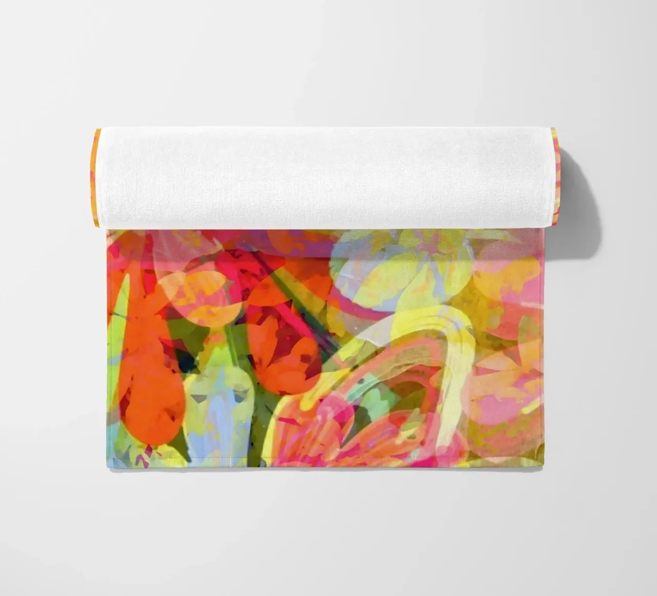 Butter & Pink Rust Bloom beach towel by 83oranges