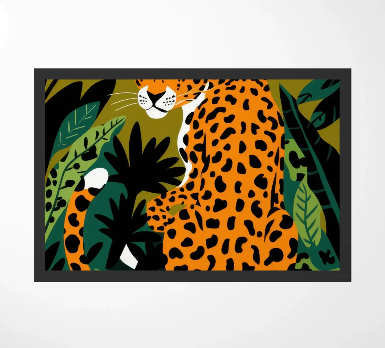 Leopard in the Shadows doormat by Thistle Bloom