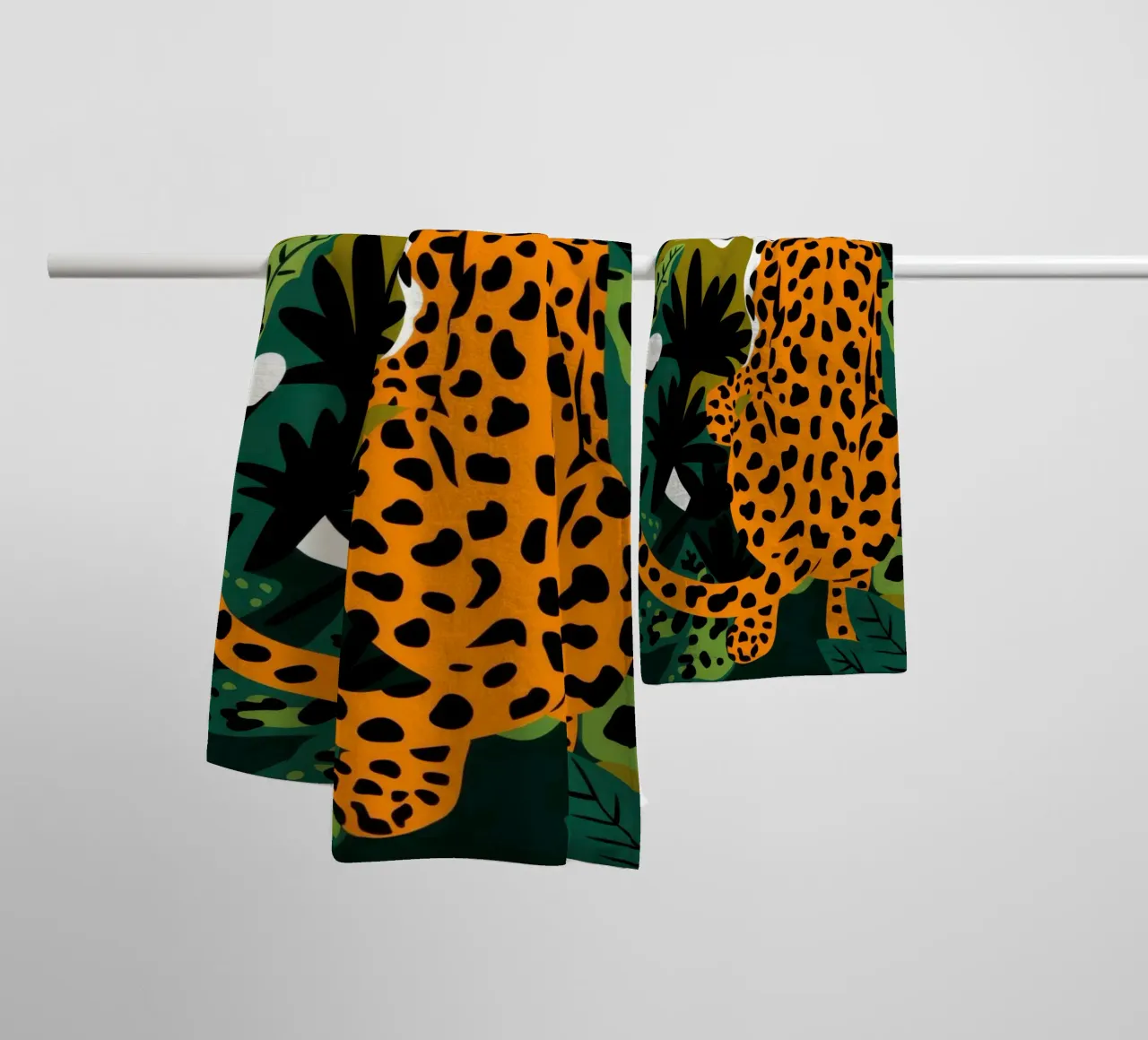 Leopard in the Shadows towel by Thistle Bloom