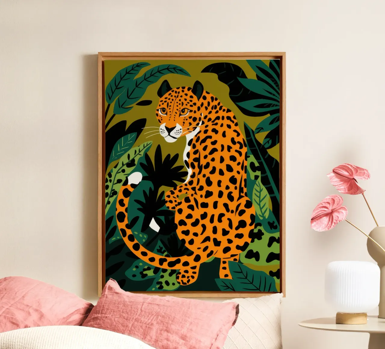Leopard in the Shadows canvas by Thistle Bloom