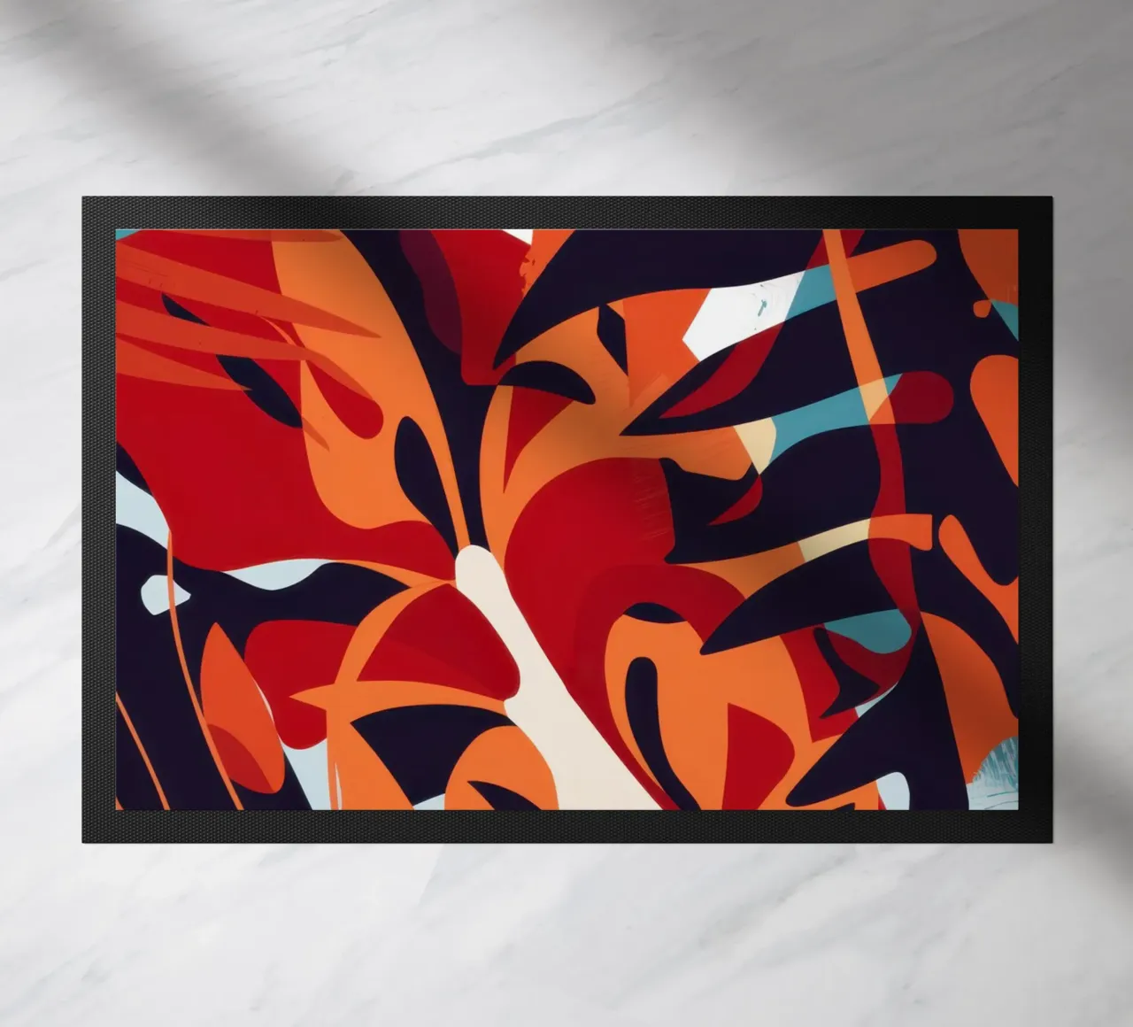 Fiery Leaf Abstract doormat by Obs Canvas