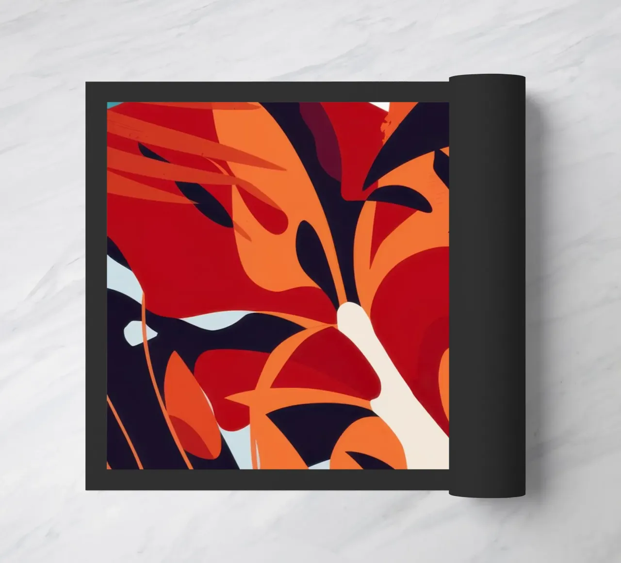 Fiery Leaf Abstract doormat by Obs Canvas