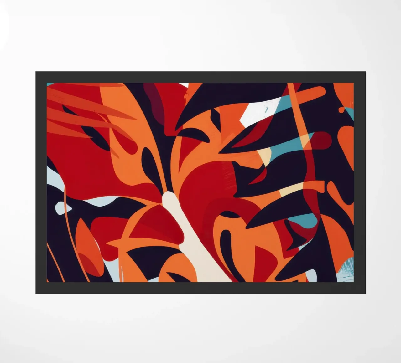 Fiery Leaf Abstract doormat by Obs Canvas
