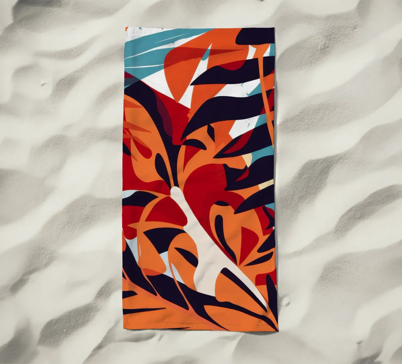 Foglia di fuoco astratta telo mare da Obs Canvas