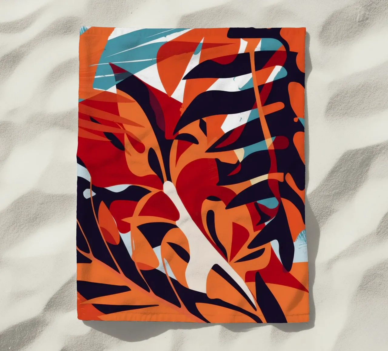 Foglia di fuoco astratta telo mare da Obs Canvas