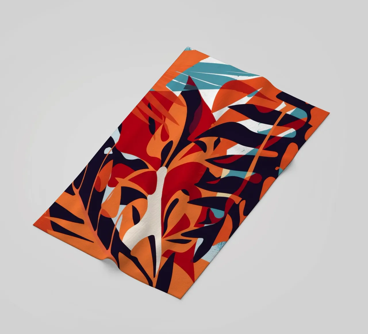 Foglia di fuoco astratta telo mare da Obs Canvas