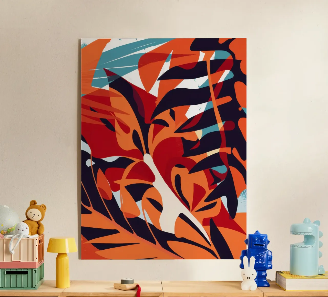 Fiery Leaf Abstract plexiglass da Obs Canvas