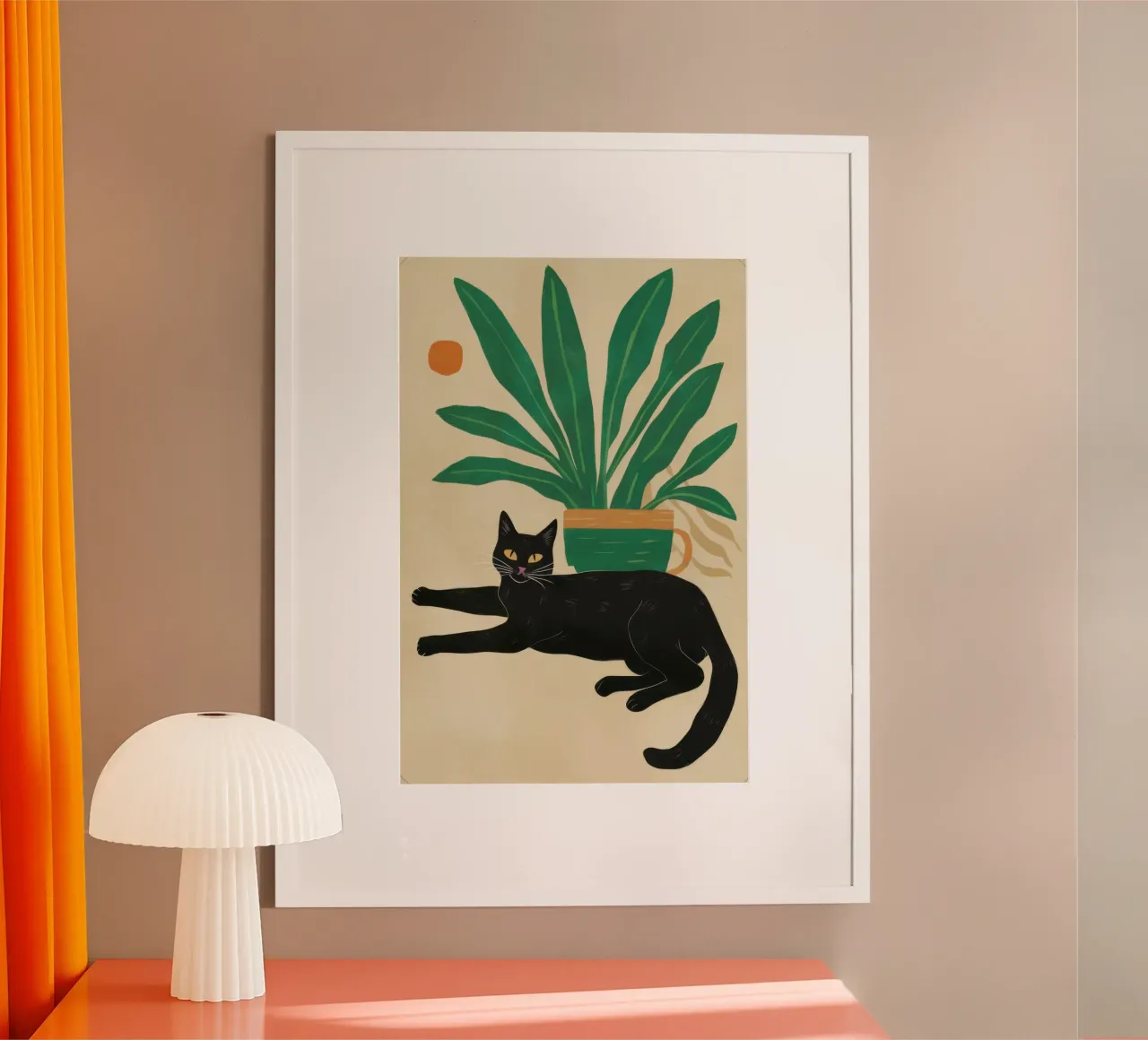 Elegante riposo felino poster da Trace Brush