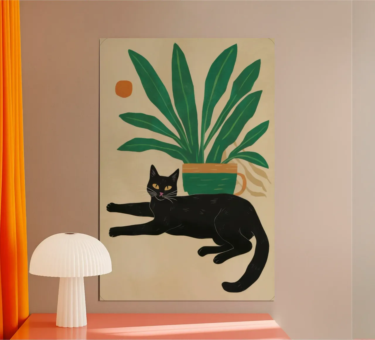 Elegante riposo felino poster da Trace Brush