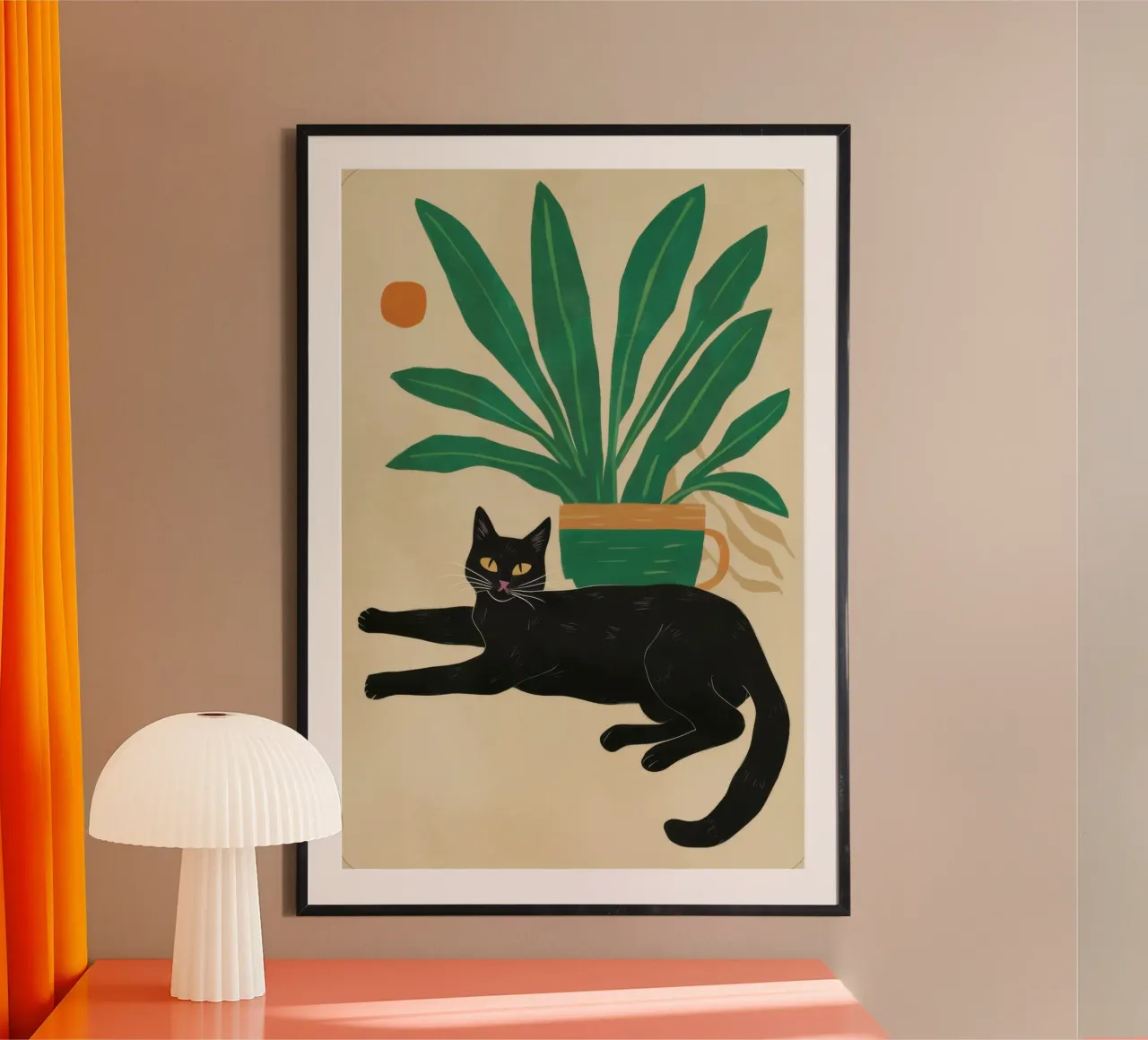 Elegante riposo felino poster da Trace Brush
