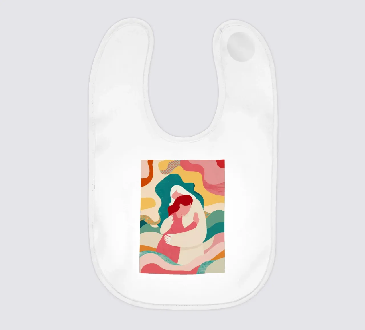 Mother Child Embrace baby bib by Obs Canvas