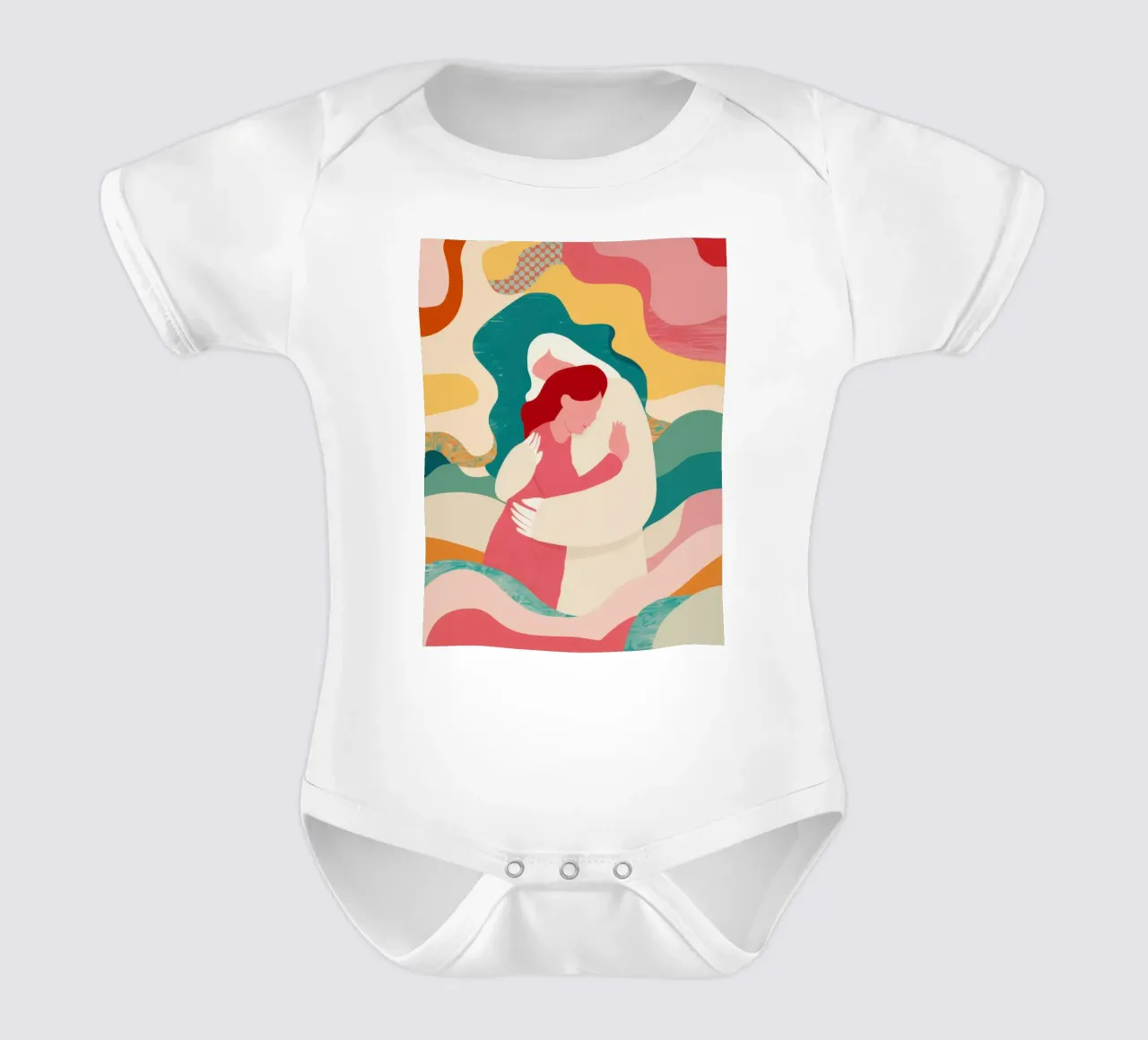 Mutter-Kind-Umarmung Kurzarm Babybody von Obs Canvas