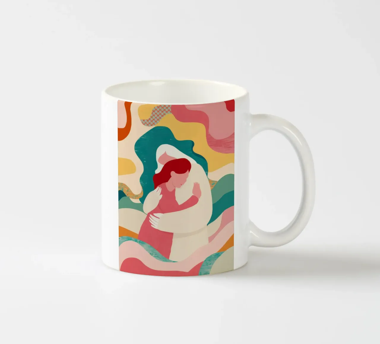 Abbraccio madre-figlio tazza in ceramica da Obs Canvas
