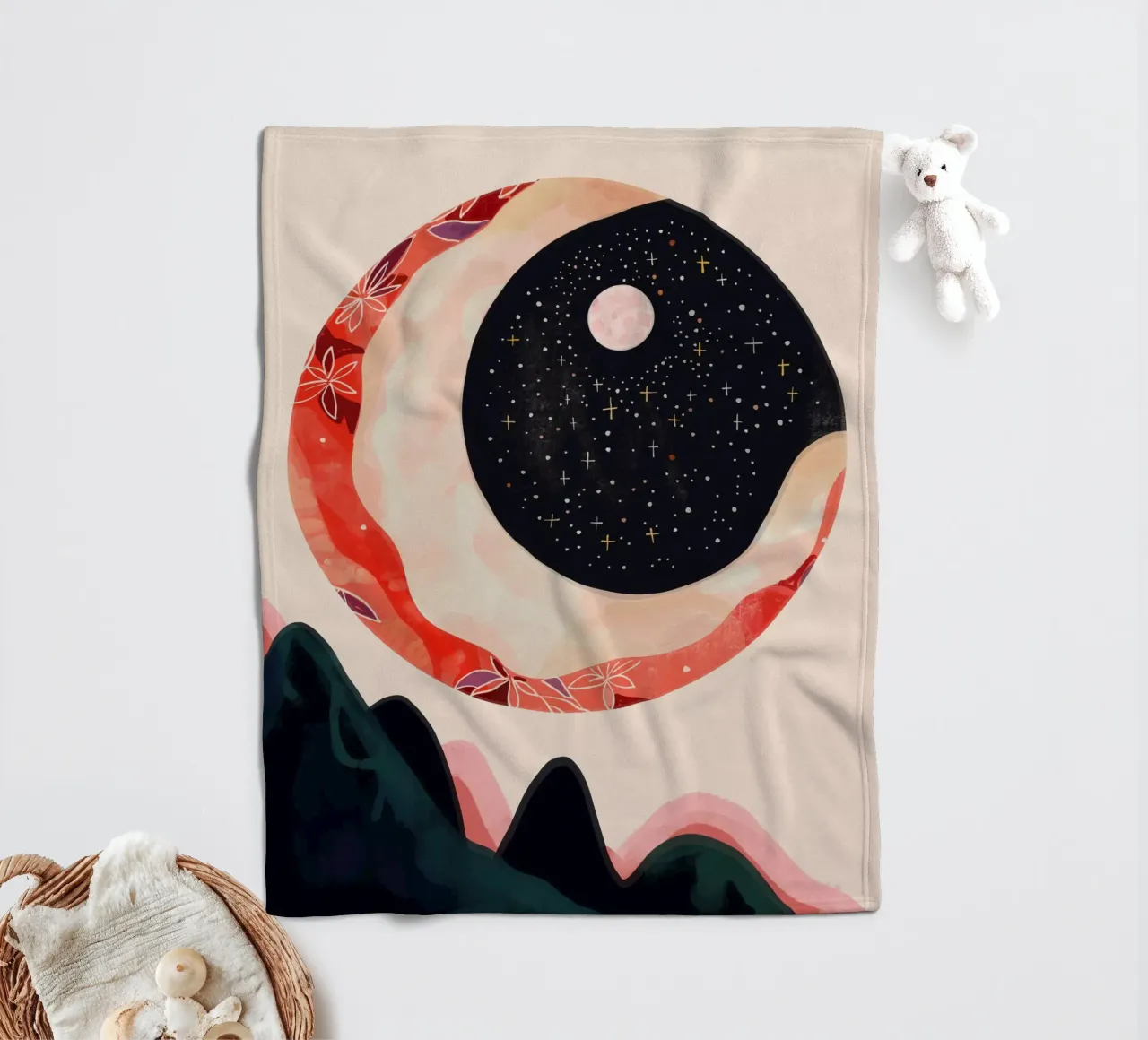 Luna mistica coperta in pile da ArtsySesta