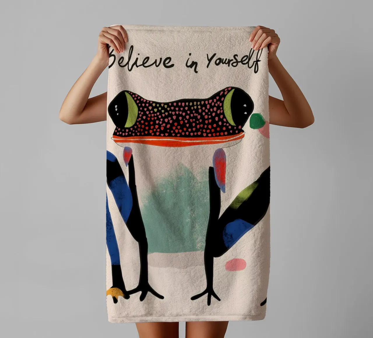 Geloof en spring badhanddoek van ArtsySesta