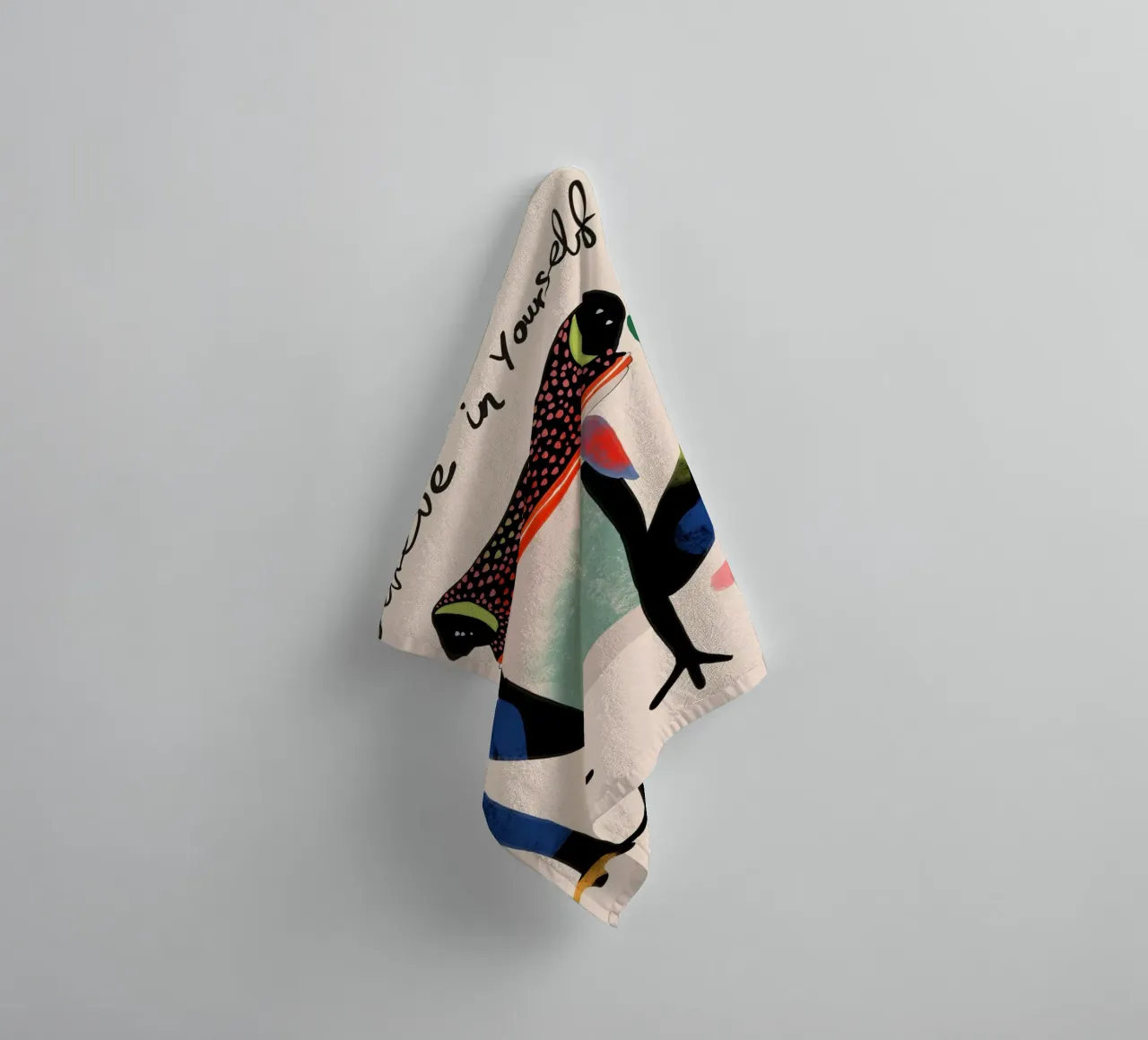 Geloof en spring badhanddoek van ArtsySesta