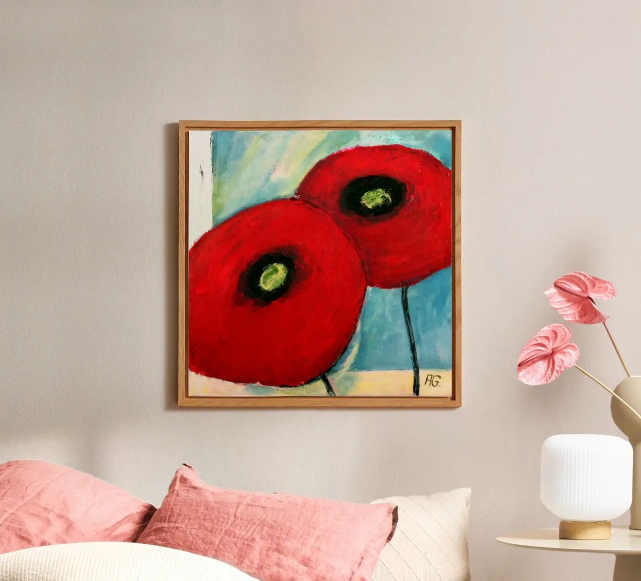 Mohn I forex plate by Anita Gewald