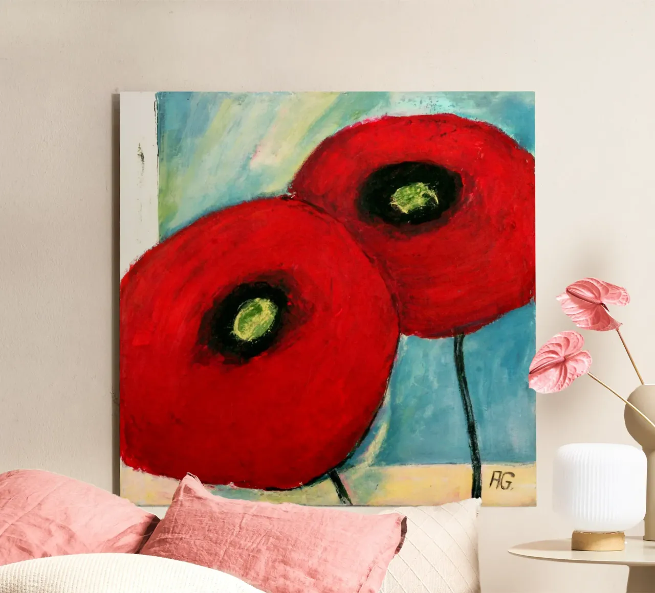 Mohn I forex plate by Anita Gewald