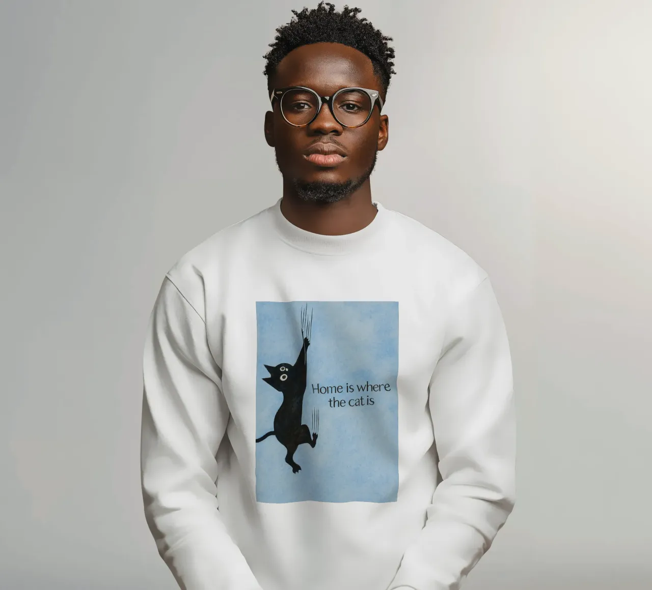 com'è il disegno artistico di where the cat is felpa da pasadenan