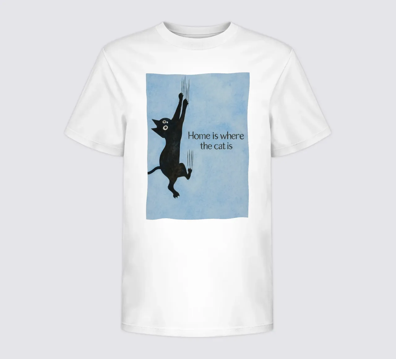 com'è il disegno artistico di where the cat is t-shirt bambini da pasadenan