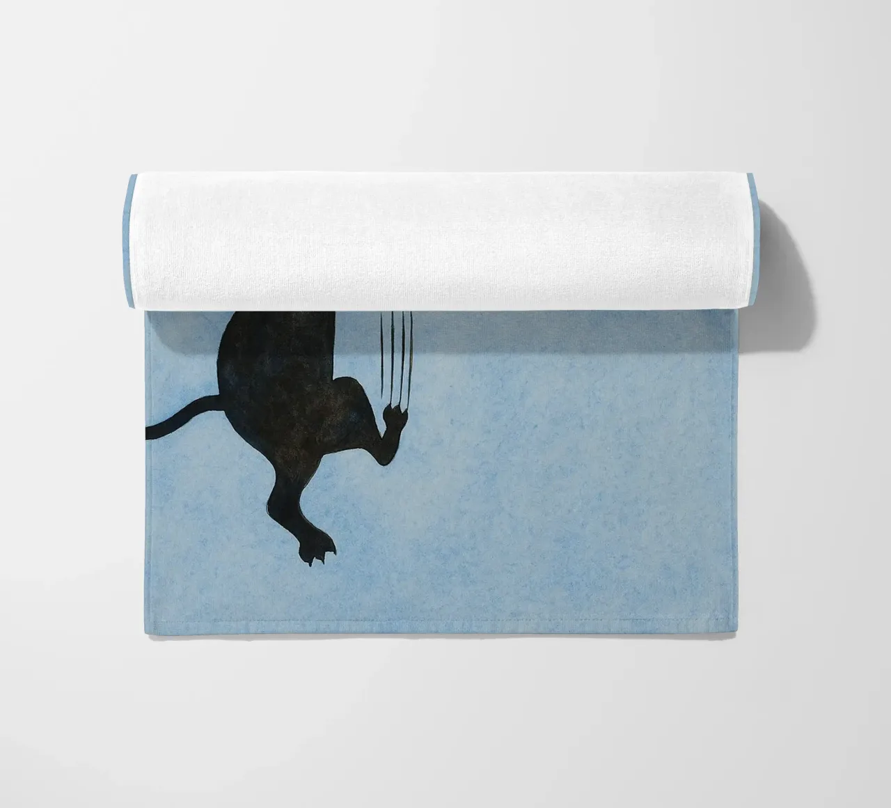 com'è il disegno artistico di where the cat is telo mare da pasadenan
