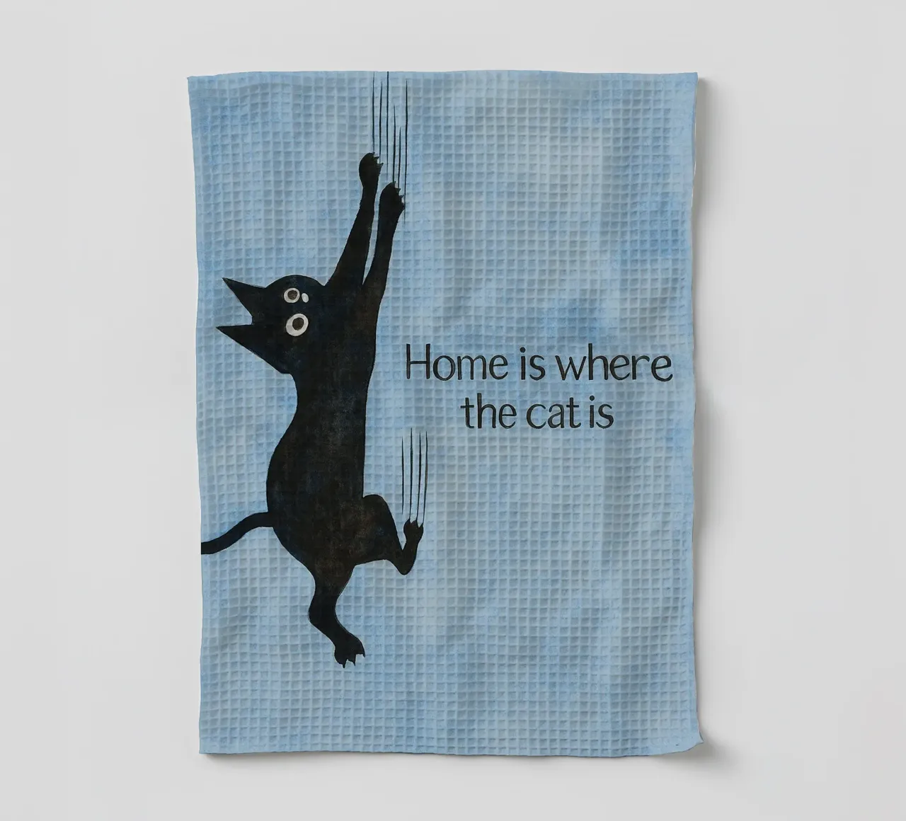 com'è il disegno artistico di where the cat is canovaccio da cucina da pasadenan