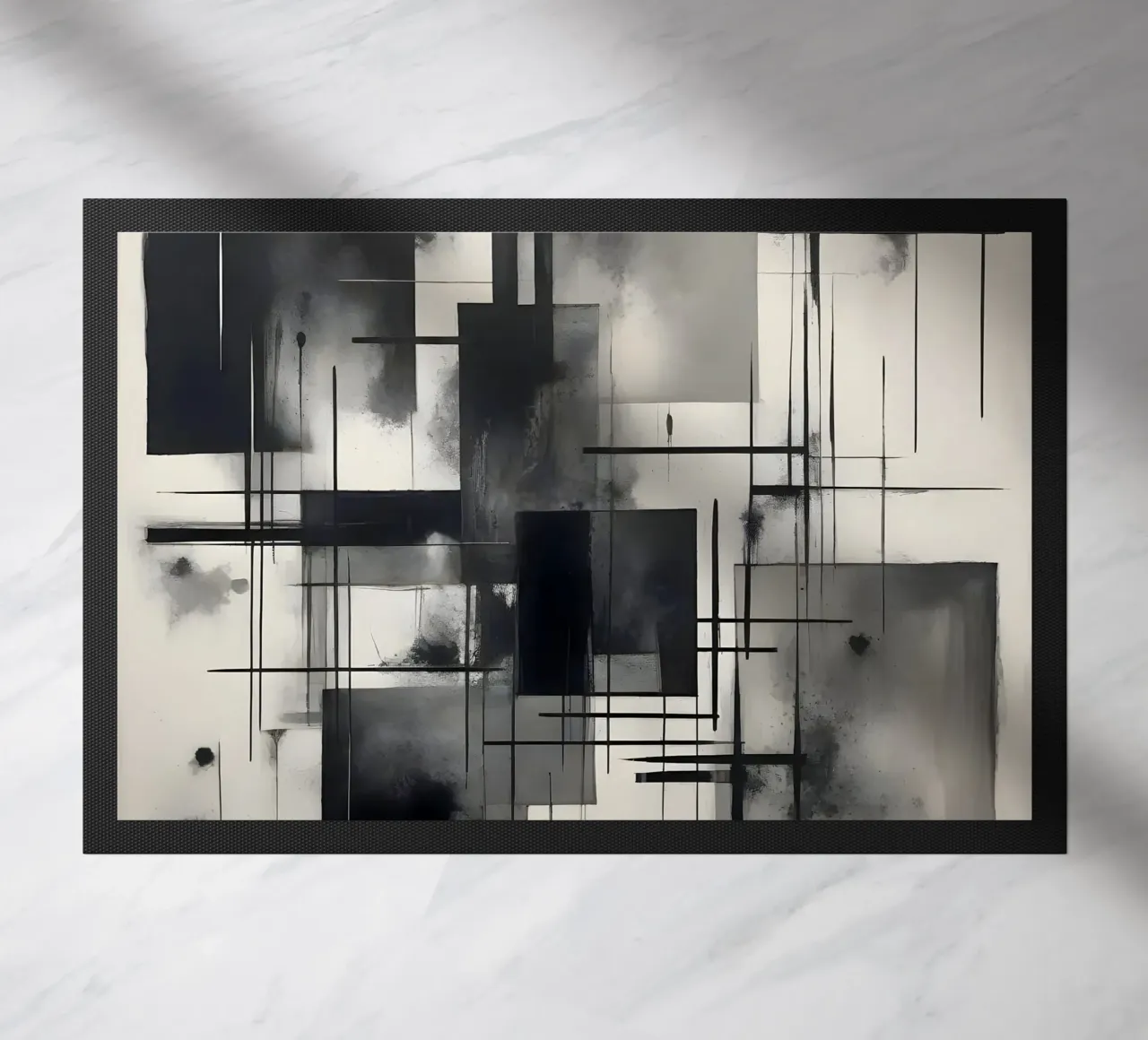 Monochrome Abstract Wall Art - Chaos and Structure - 2/2 zerbino da Lady Mathzeba