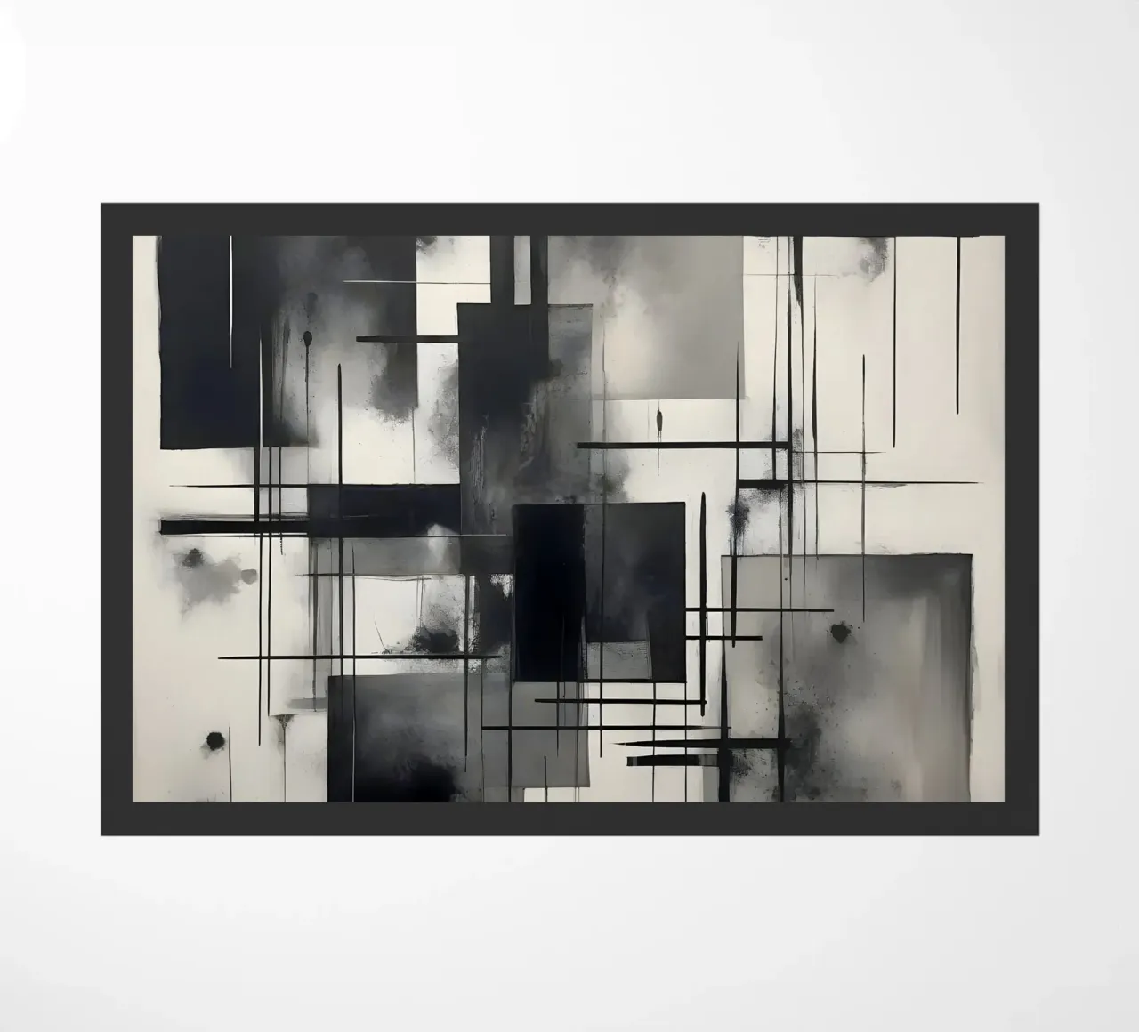 Monochrome Abstract Wall Art - Chaos and Structure - 2/2 zerbino da Lady Mathzeba