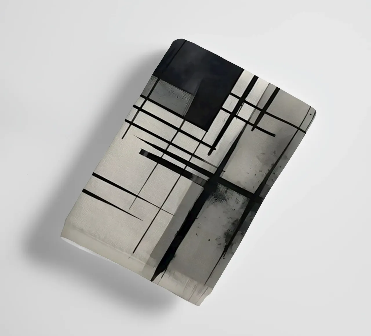 Monochrome Abstract Wall Art - Chaos and Structure - 2/2 asciugamano da bagno da Lady Mathzeba