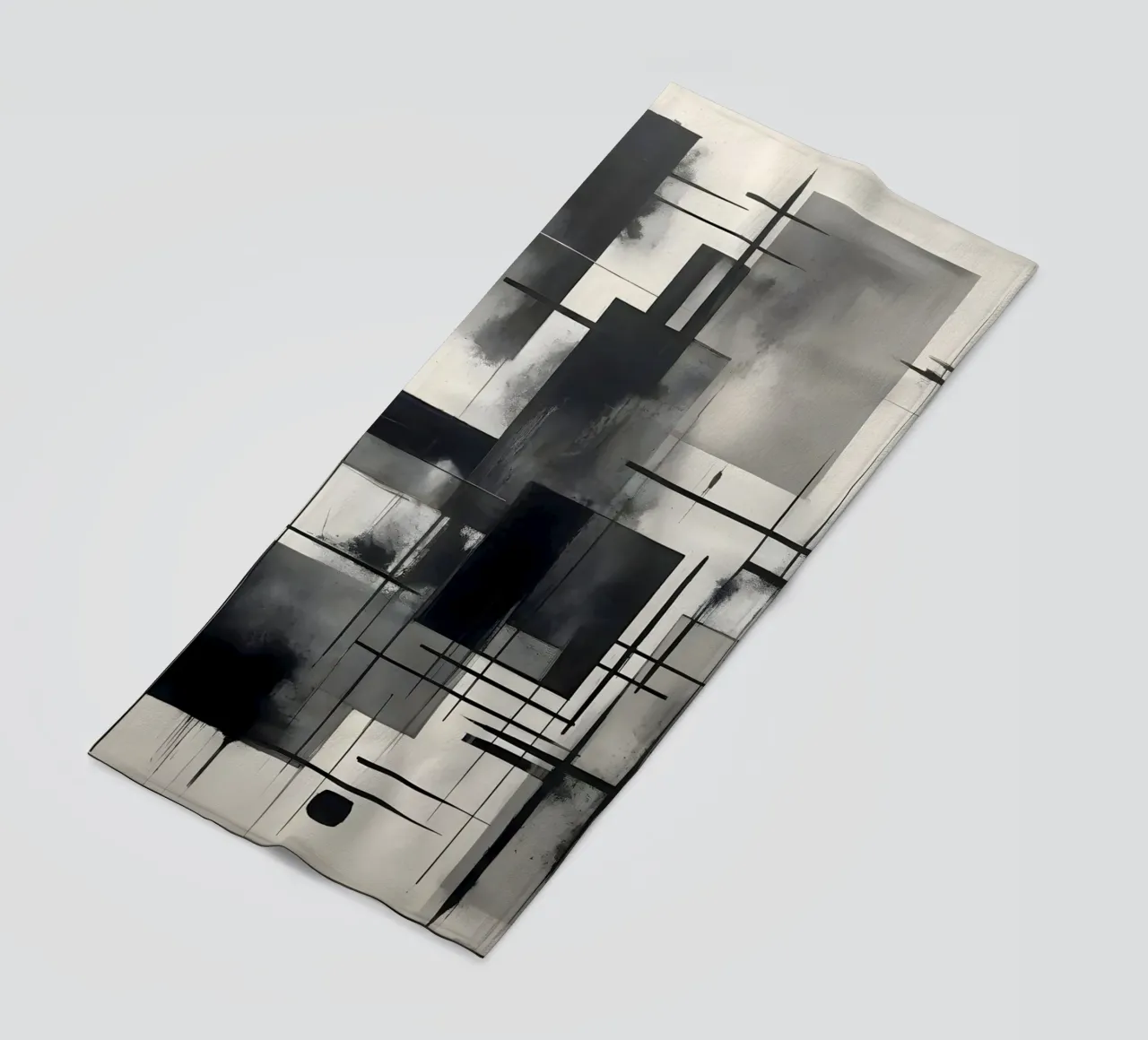 Monochrome Abstract Wall Art - Chaos and Structure - 2/2 telo mare da Lady Mathzeba