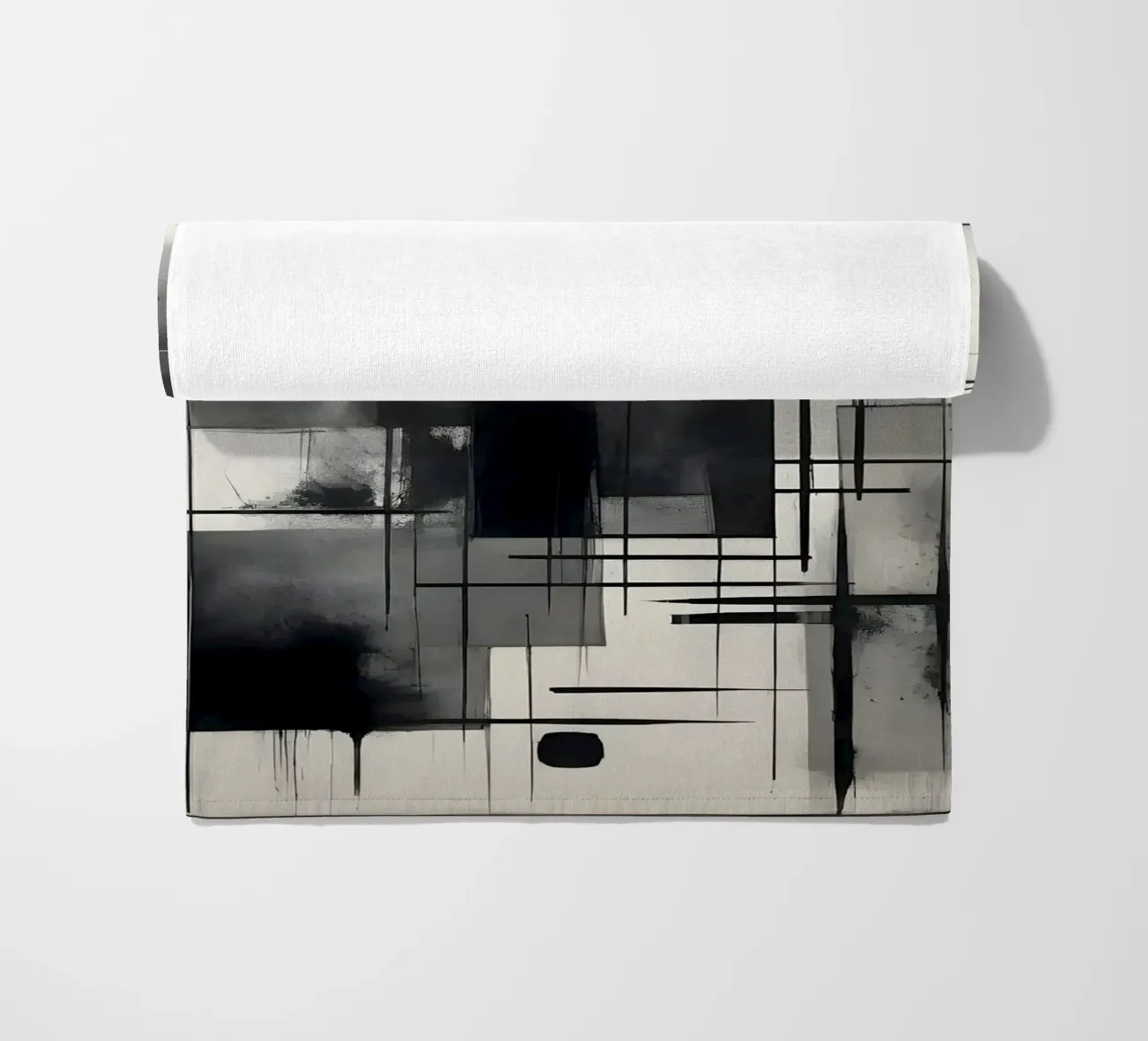 Monochrome Abstract Wall Art - Chaos and Structure - 2/2 telo mare da Lady Mathzeba
