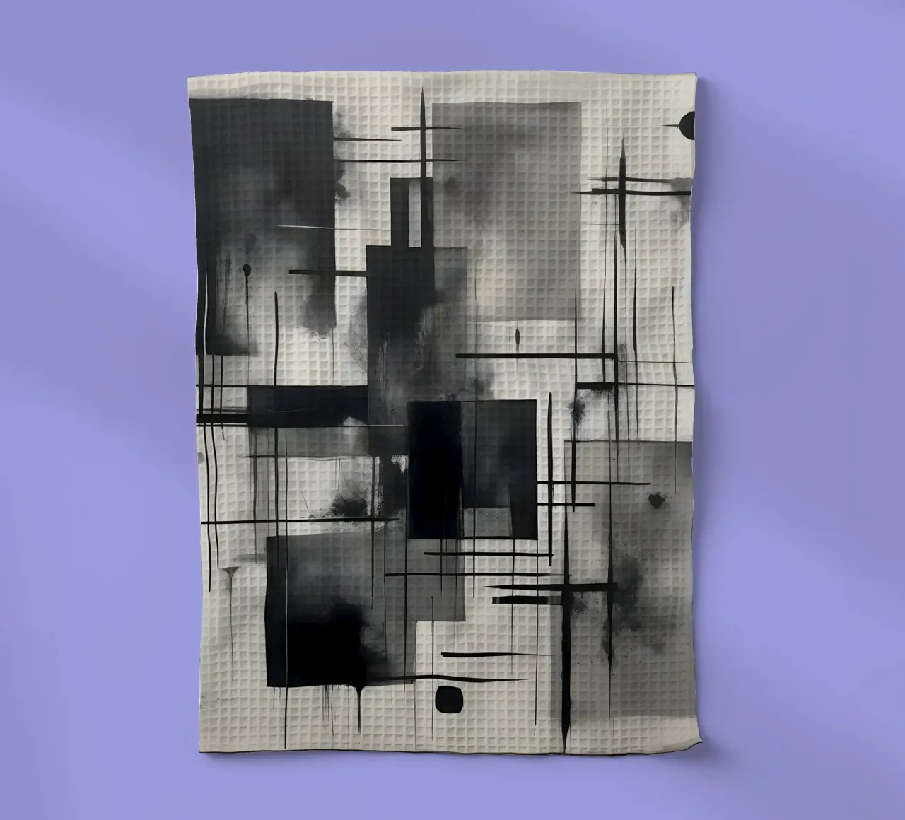 Monochrome Abstract Wall Art - Chaos and Structure - 2/2 canovaccio da cucina da Lady Mathzeba