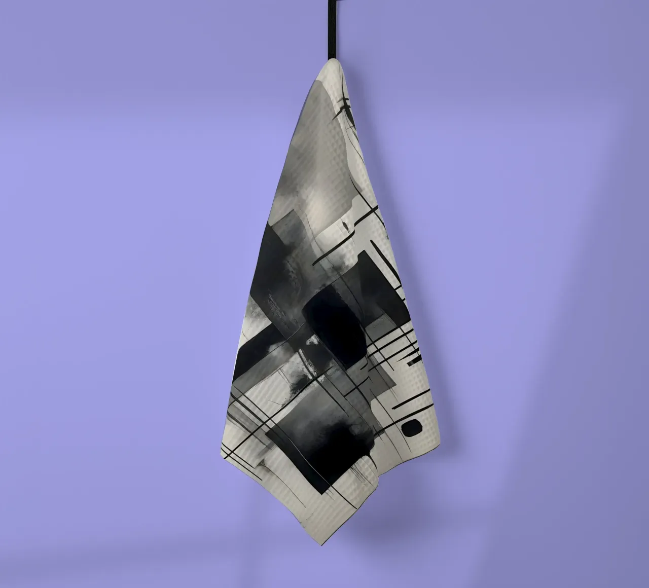 Monochrome Abstract Wall Art - Chaos and Structure - 2/2 canovaccio da cucina da Lady Mathzeba