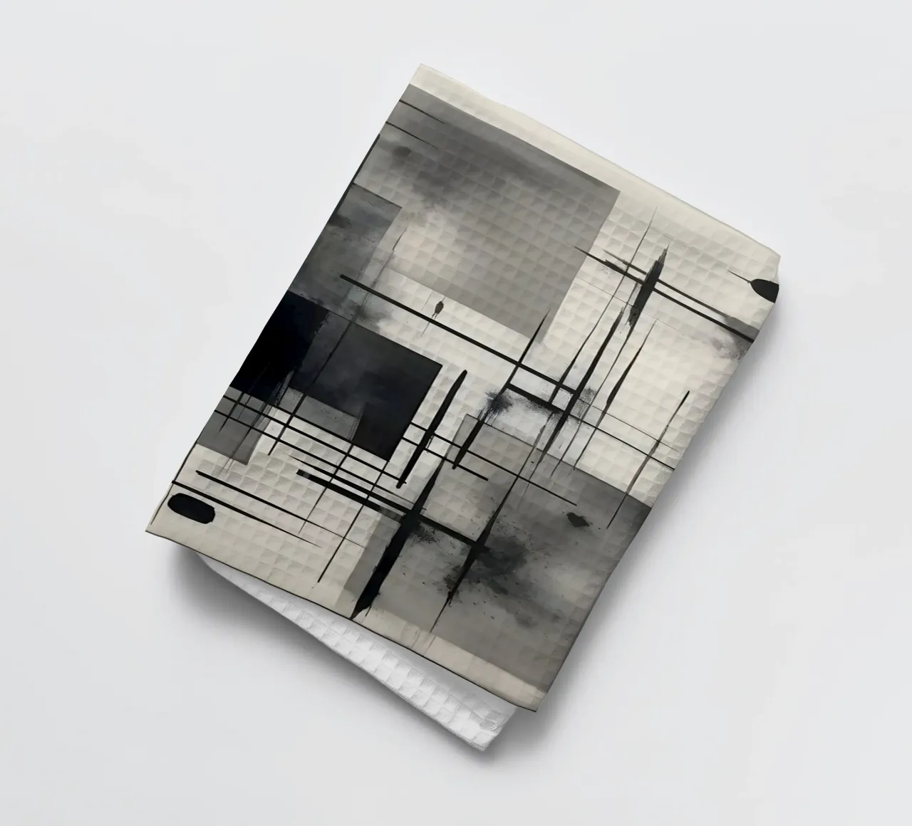 Monochrome Abstract Wall Art - Chaos and Structure - 2/2 canovaccio da cucina da Lady Mathzeba