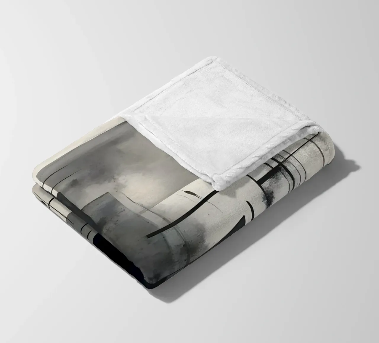 Monochrome Abstract Wall Art - Chaos and Structure - 2/2 coperta in pile da Lady Mathzeba