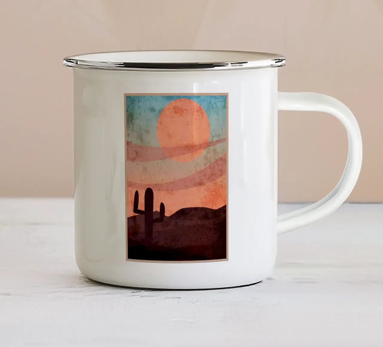 Sunset tazza in smalto da Clinton Studio
