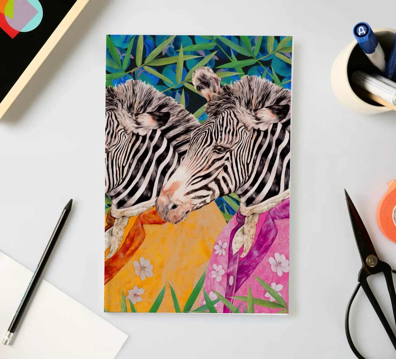 Maximalist zebras notebook by Animal Crew