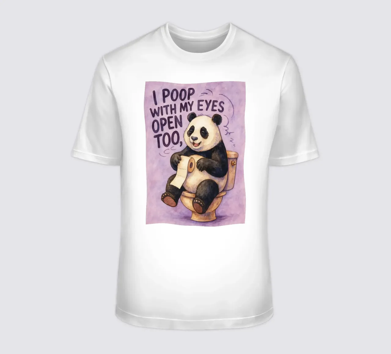 faccio la cacca anche con gli occhi aperti bear art design t-shirt da pasadenan