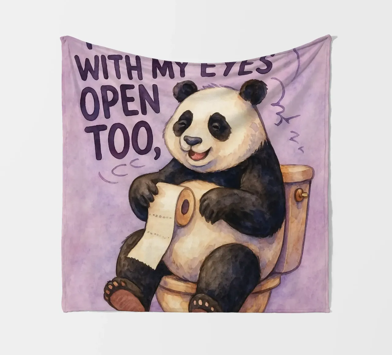 faccio la cacca anche con gli occhi aperti bear art design coperta in pile da pasadenan
