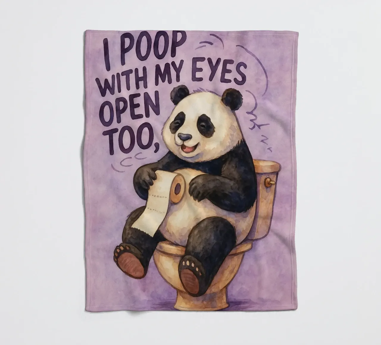 faccio la cacca anche con gli occhi aperti bear art design coperta in pile da pasadenan
