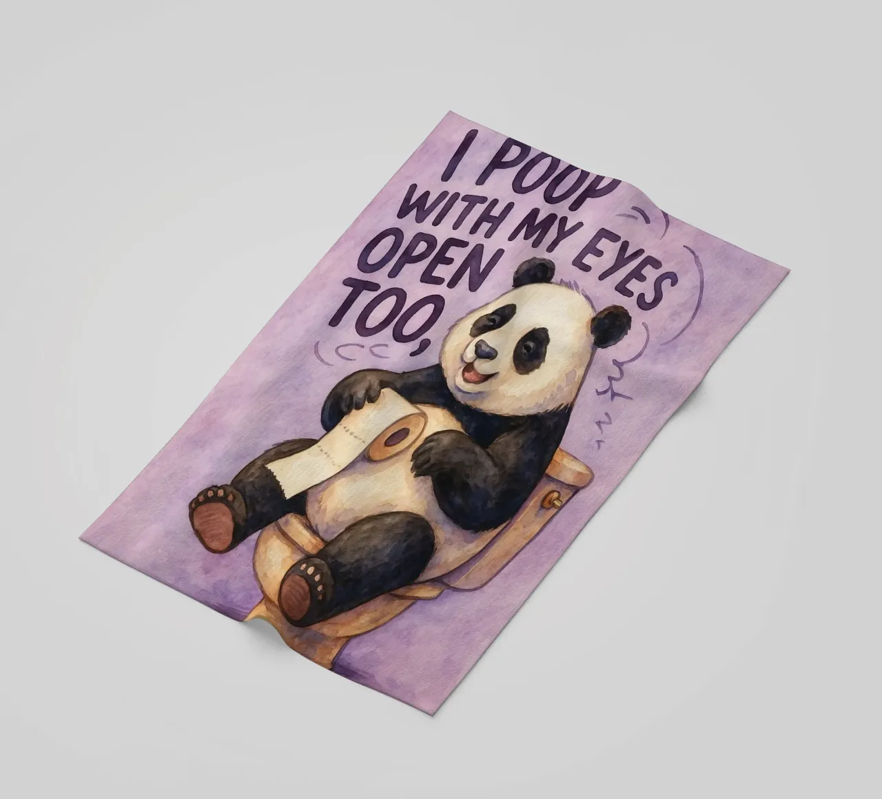 faccio la cacca anche con gli occhi aperti bear art design telo mare da pasadenan