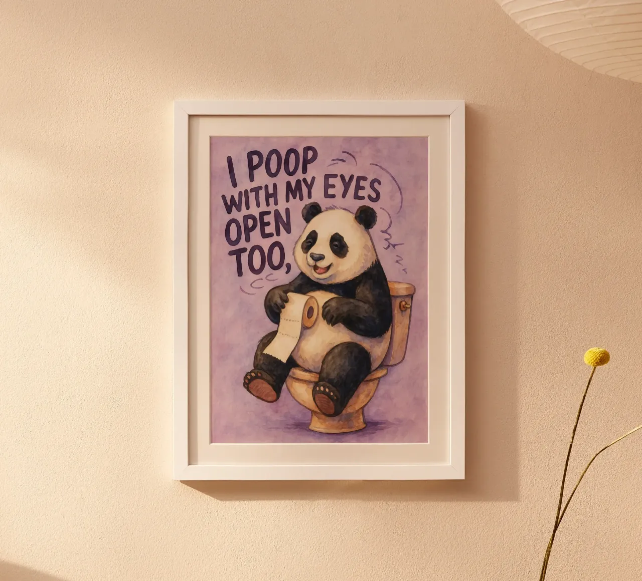 faccio la cacca anche con gli occhi aperti bear art design poster da pasadenan