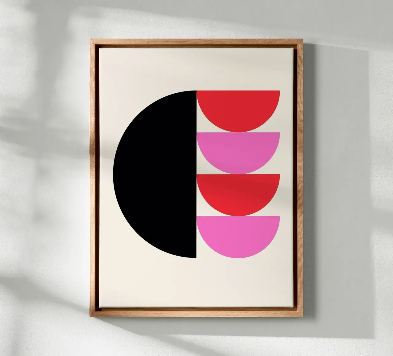 Half Circle Harmony - Modernes Pop-Art Ontwerp canvas met Baklijst van Casa Calm