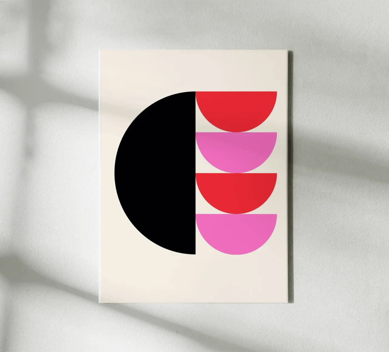 Half Circle Harmony - Modernes Pop-Art Ontwerp canvas met Baklijst van Casa Calm