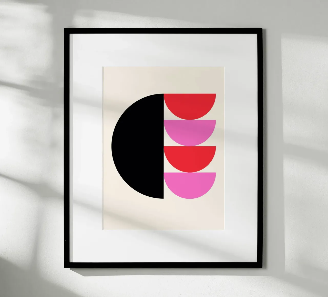 Half Circle Harmony - Modernes Pop-Art Ontwerp poster met kunststof frame van Casa Calm